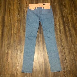 Rag & Bone Phila Nelly Prairie Jeans Women's 26 Color Block Slim Fit Denim